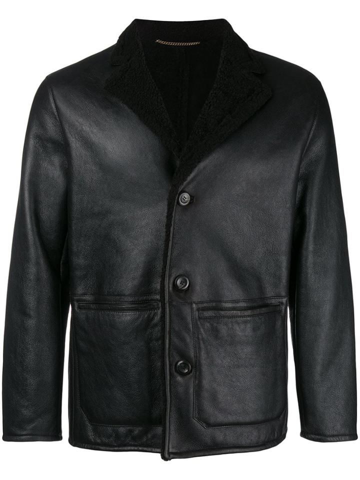 Ajmone Kosm Pepper Shearling Jacket - Black