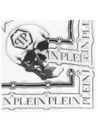 Philipp Plein Skull Print Scarf - White