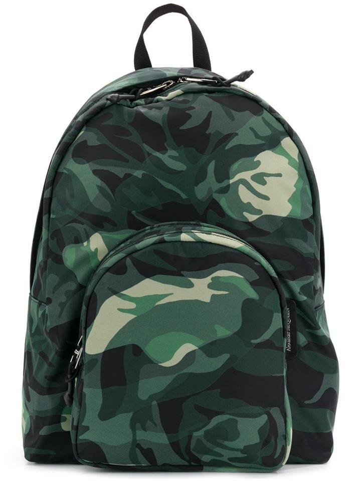 Alexander Mcqueen Small Camouflage Backpack - Green