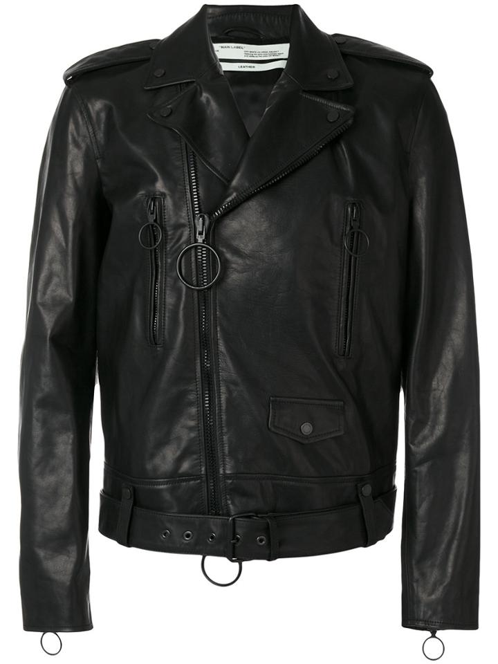 Off-white Arrow Biker Jacket - Black