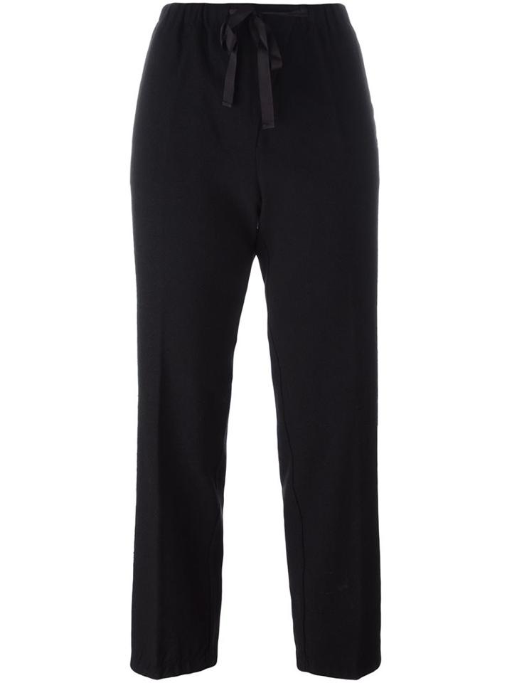 Forte Forte 'my Pants' Drawstring Trousers, Women's, Size: 2, Black, Linen/flax/wool/polyamide/cotton