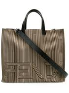 Fendi Shpng 1000's Ratlles Tote, Men's, Black, Leather/nylon