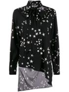 P.a.r.o.s.h. Star Print Bow Tie Shirt - Black