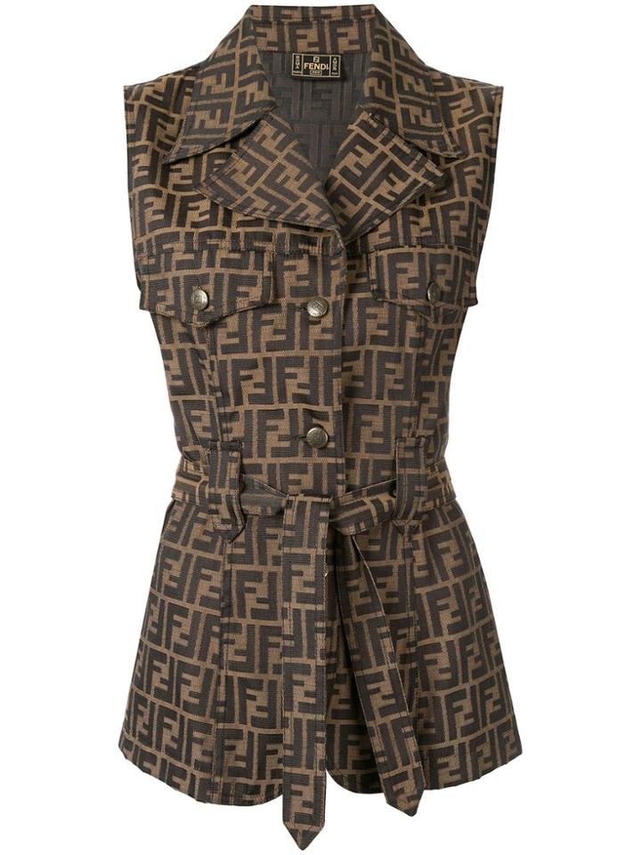 Fendi Pre-owned Sleeveless Top - Brown