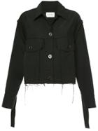 Song For The Mute Wander Cropped Worker Jacket - Black