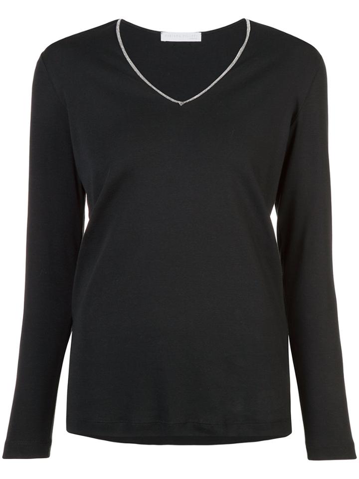 Fabiana Filippi V Neck Sweatshirt - Black