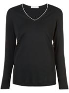 Fabiana Filippi V Neck Sweatshirt - Black