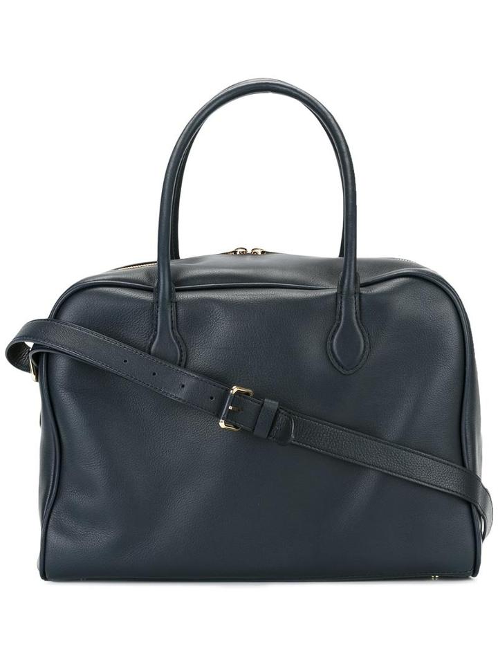 Balmain Pierre Tote, Women's, Blue, Leather