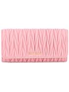 Miu Miu Quilted Wallet - Pink & Purple
