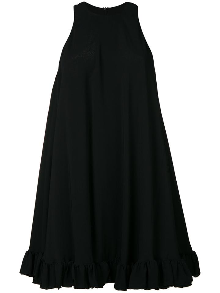 Msgm Ruffle Hem Mini Dress - Black