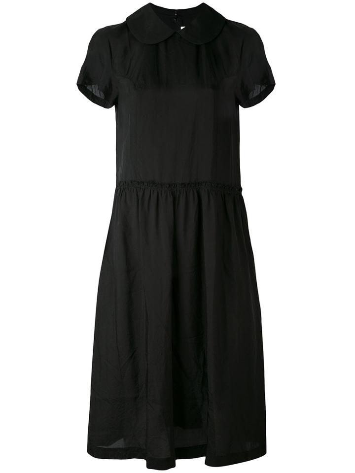 Comme Des Garçons Comme Des Garçons - Short Sleeve Midi Shirt Dress - Women - Cupro - S, Black, Cupro