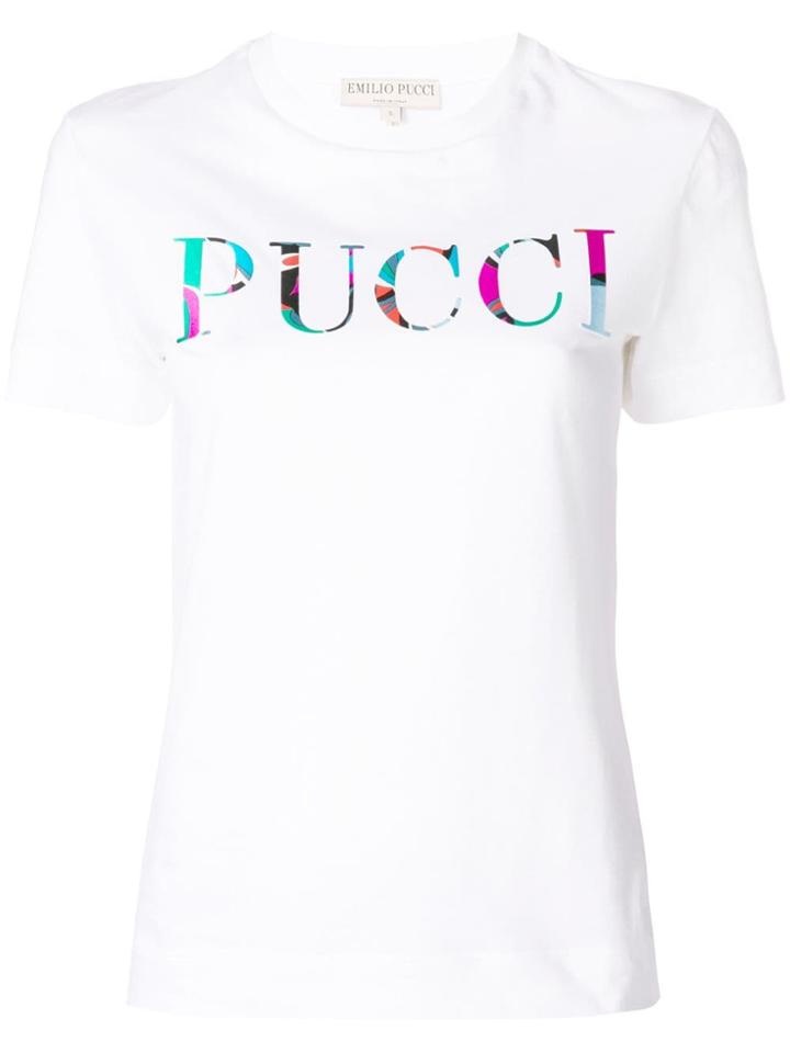 Emilio Pucci Logo Print T-shirt - White