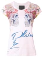 Philipp Plein Crosshill T-shirt, Women's, Size: Small, Pink/purple, Cotton