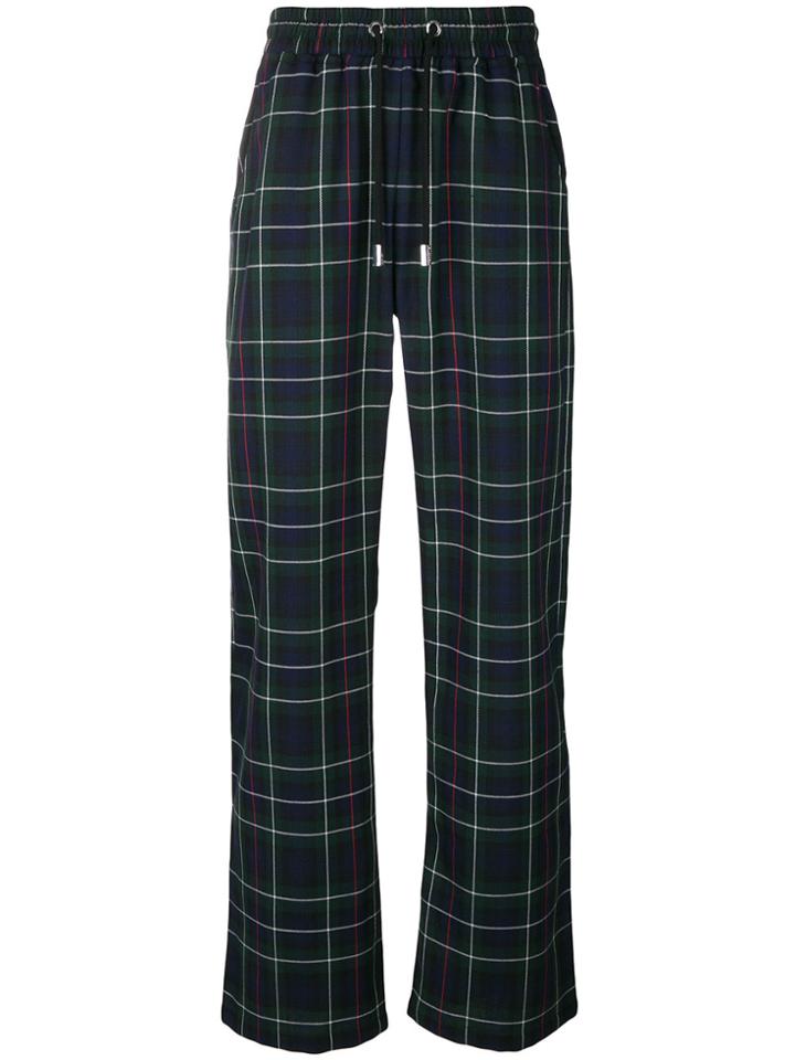 Blood Brother Plaid Track Pants - Blue