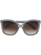 Chloé Eyewear Oversized Square Frame Sunglasses - Grey