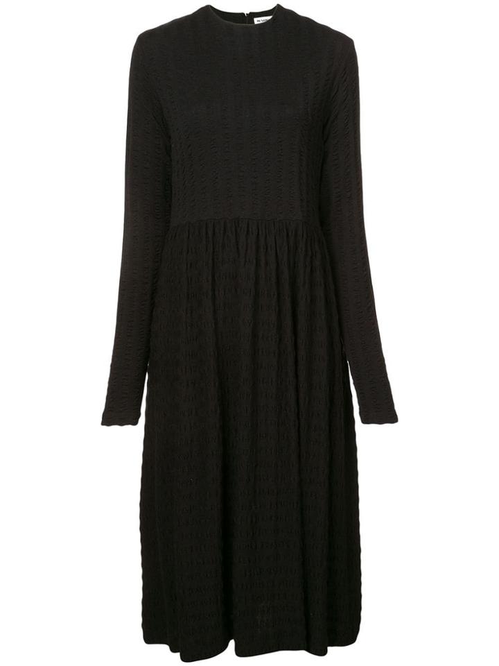 Jil Sander Striped Knitted Dress - Black