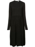 Jil Sander Striped Knitted Dress - Black