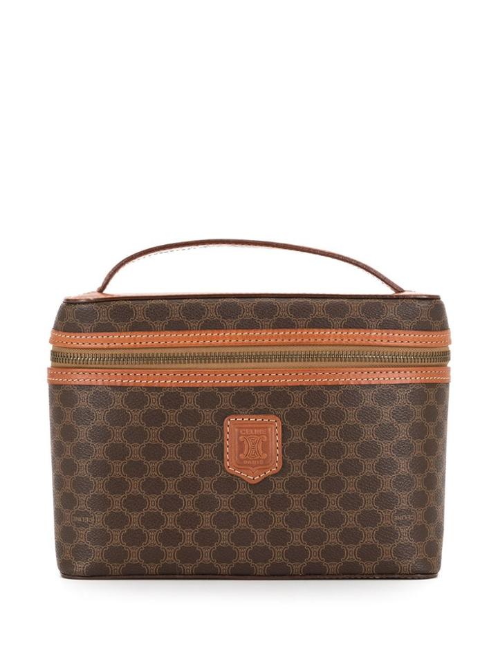 Céline Pre-owned Macadam Print Box Bag - Brown