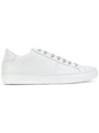 Low Brand Lace-up Sneakers - White