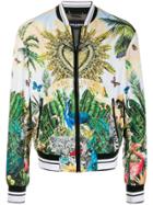 Dolce & Gabbana Nature Print Bomber Jacket - Green