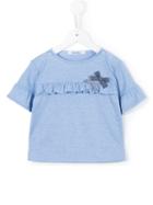 Familiar Ruffled T-shirt, Toddler Girl's, Size: 3 Yrs, Blue