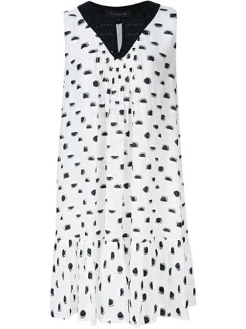 Thakoon Sleeveless Flared Dress, Women's, Size: 4, White, Cotton/polyester/viscose