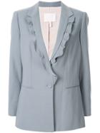 Rebecca Taylor Suiting Ruffle Jacket Rebecca Taylor - Blue