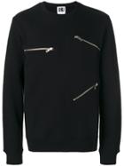 Les Hommes Urban Zip Trim Sweatshirt - Black