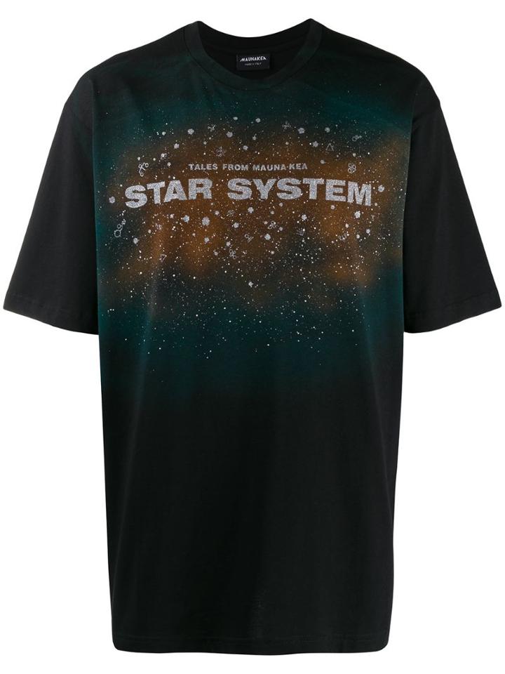 Mauna Kea Printed 'star System' T-shirt - Black