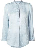 Raquel Allegra - Oriental Blouse - Women - Silk - L, Blue, Silk