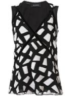 Yigal Azrouel Geometric Pattern Tank - Black