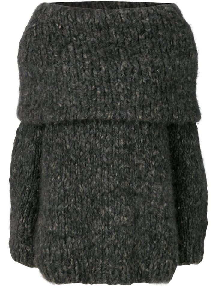 The Row Foldover Oversized Jumper - Grey