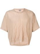 Lanvin Cropped Crew Neck T-shirt - Neutrals