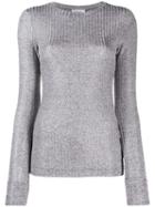 Dondup Fitted Ribbed Top - Grey