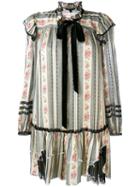 Marc Jacobs - Brocade Floral Gauze Dress - Women - Silk/cotton/polyamide - 2, Women's, Black, Silk/cotton/polyamide