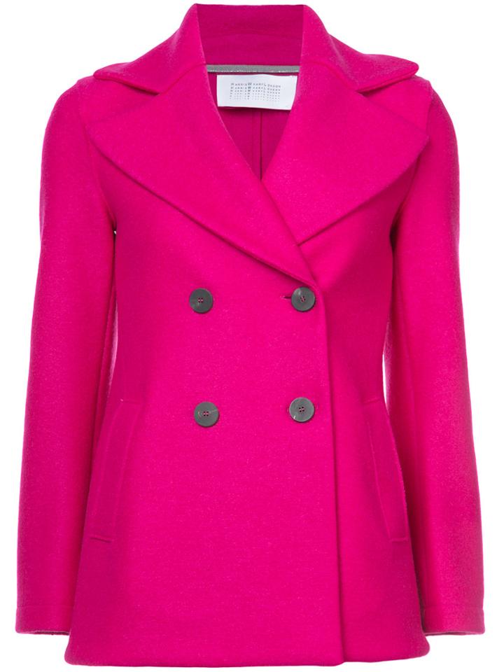 Harris Wharf London Double Breasted Coat - Pink & Purple