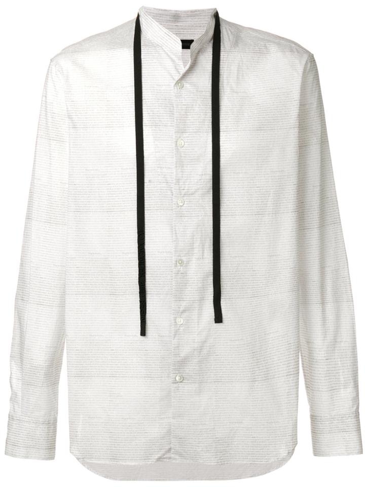 Ann Demeulemeester Blanche Striped Grandad Shirt - White