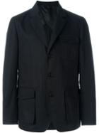 Givenchy Work Wear Style Blazer, Men's, Size: 48, Black, Cupro/cotton