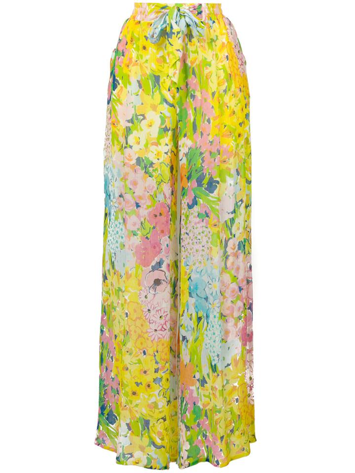 Boutique Moschino Floral Palazzo Pants - Yellow & Orange
