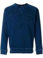 Edwin Raglan Sleeve Sweatshirt - Blue