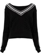 Y / Project Cable Knit Jumper - Black