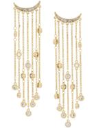 Federica Tosi Crystal Chain Drop Earrings - Gold