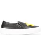 Joshua Sanders Patched Slip-on Shoes - Black