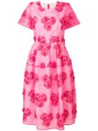 P.a.r.o.s.h. Floral Embroidered Dress - Pink & Purple