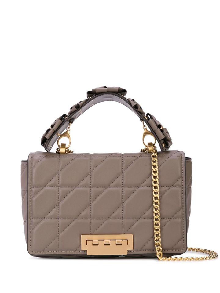 Zac Zac Posen Foldover Quilted Bag - Grey