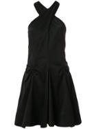 Carven Ruched Detail Halterneck Dress - Black
