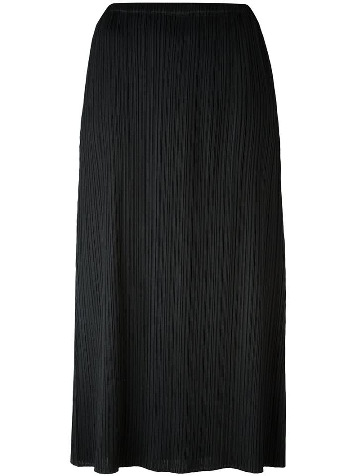 Pleats Please By Issey Miyake Ribbed Straight Skirt