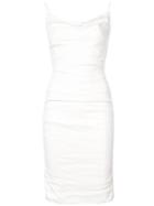 Nicole Miller Carly Cowl Neck Dress - White