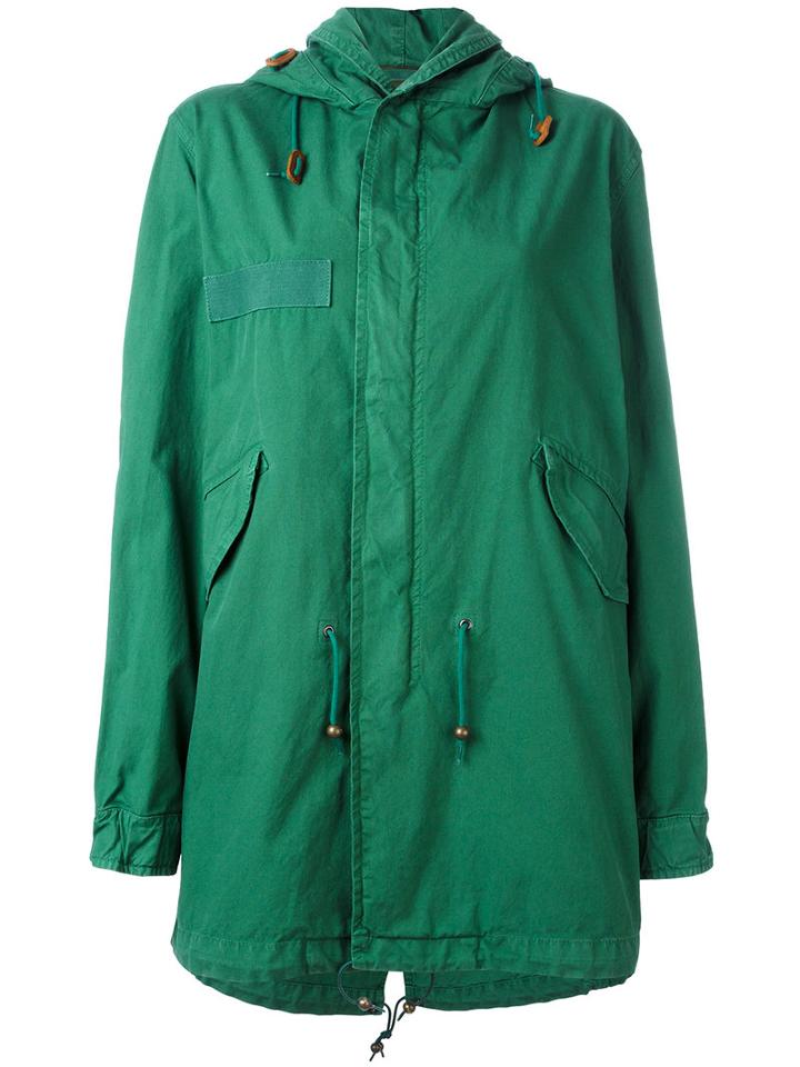 Mr & Mrs Italy Zipped Hooded Coat, Women's, Size: Medium, Green, Cotton
