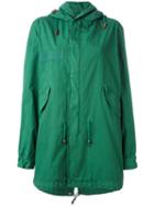 Mr & Mrs Italy Zipped Hooded Coat, Women's, Size: Medium, Green, Cotton
